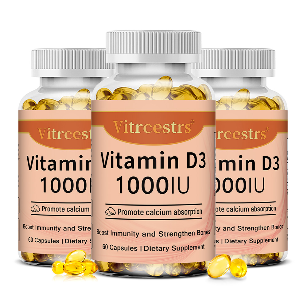Health Wellness Vitamins - Witamina D3 1000 IU w kapsułkach,