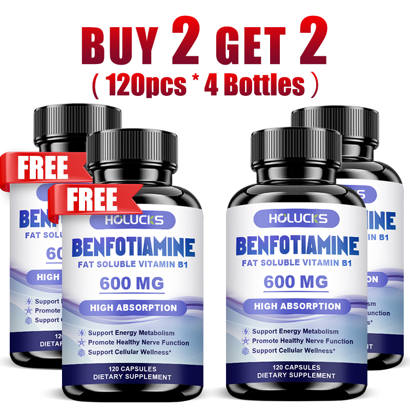 Health Wellness Vitamins - Kapsułki Benfotiamine, zawierające rozpuszczalną w tłuszczach