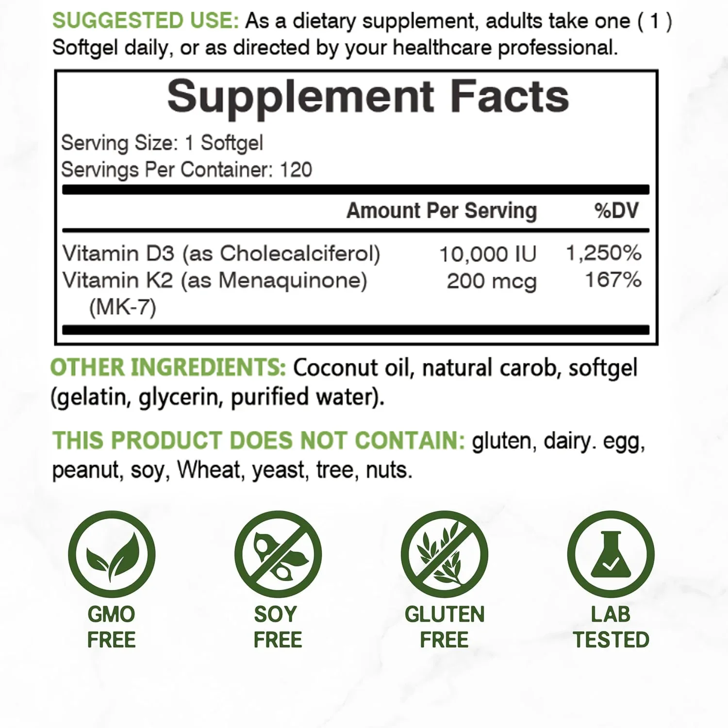 Witamina D3 10 000 IU + K2 MK7 – Health Wellness Vitamins recenzja i cena