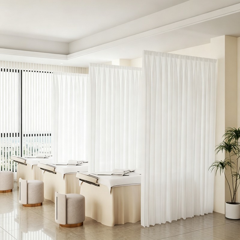 Zasłona działowa w kształcie l – Health Wellness Center recenzja i cena