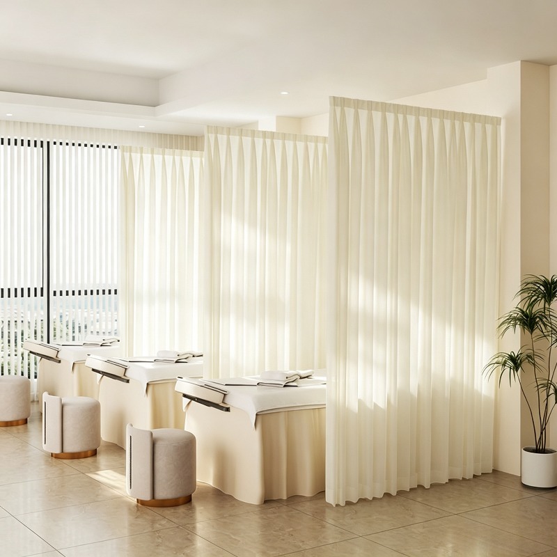 Zasłona działowa w kształcie l – Health Wellness Center recenzja i cena