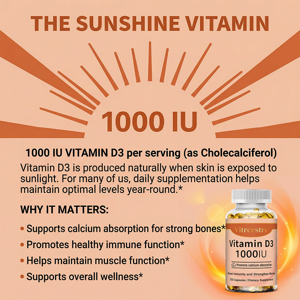 Witamina D3 1000 IU w kapsułka – Health Wellness Vitamins recenzja i cena