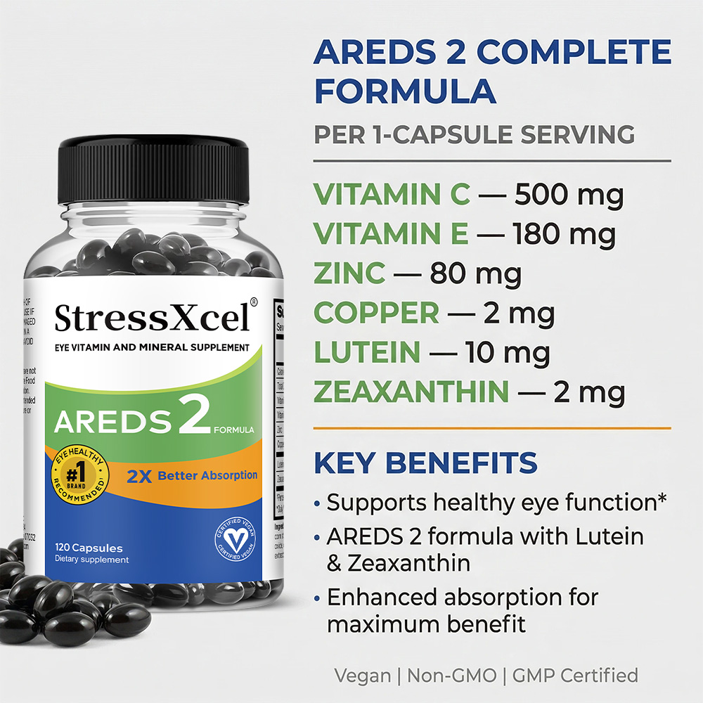 Kapsułki AREDS 2 dla oczu, lut – Health Wellness Vitamins recenzja i cena